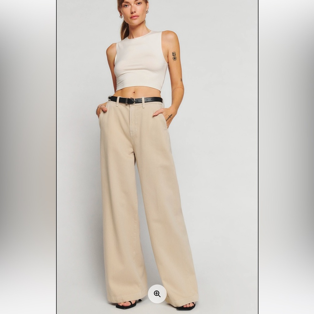 Reformation Iggy Super Wide Leg Slouch Pants